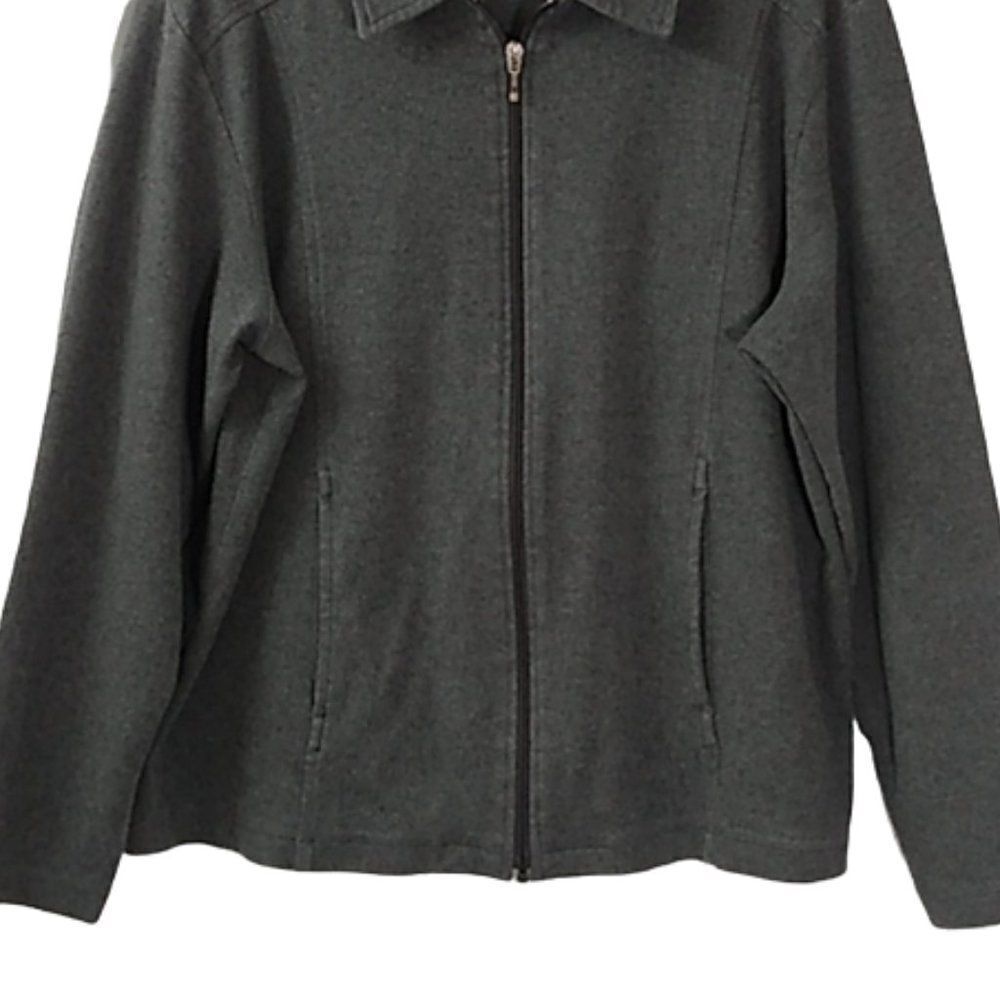 Bechamel Gray Full Zip Collared Jacket - image 4